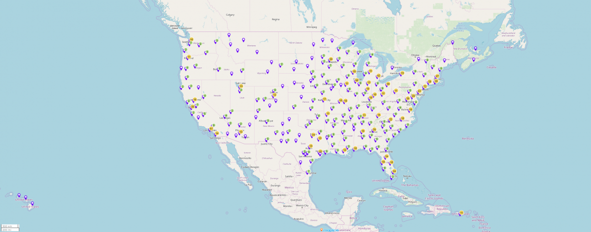 Planet Fitness locations in the USA